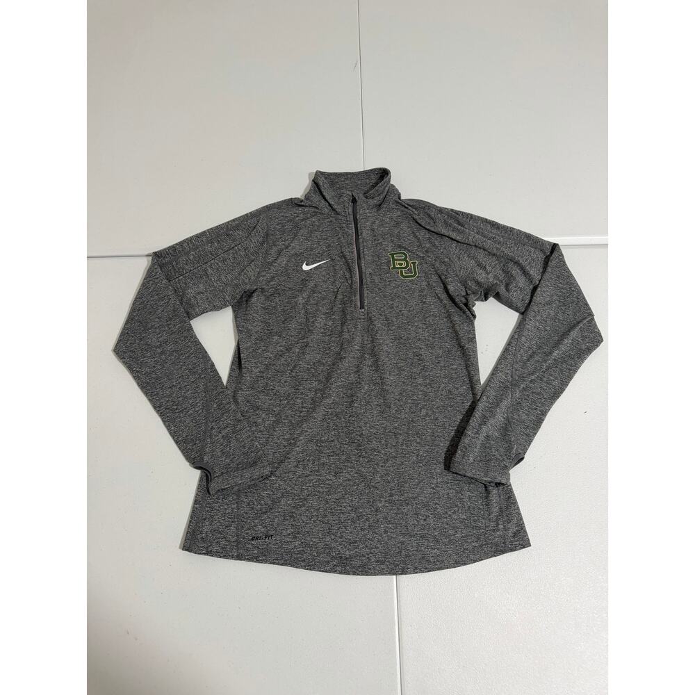 Nike Dri-Fit Baylor University BU Quarter Zip Pullover Women's Medium